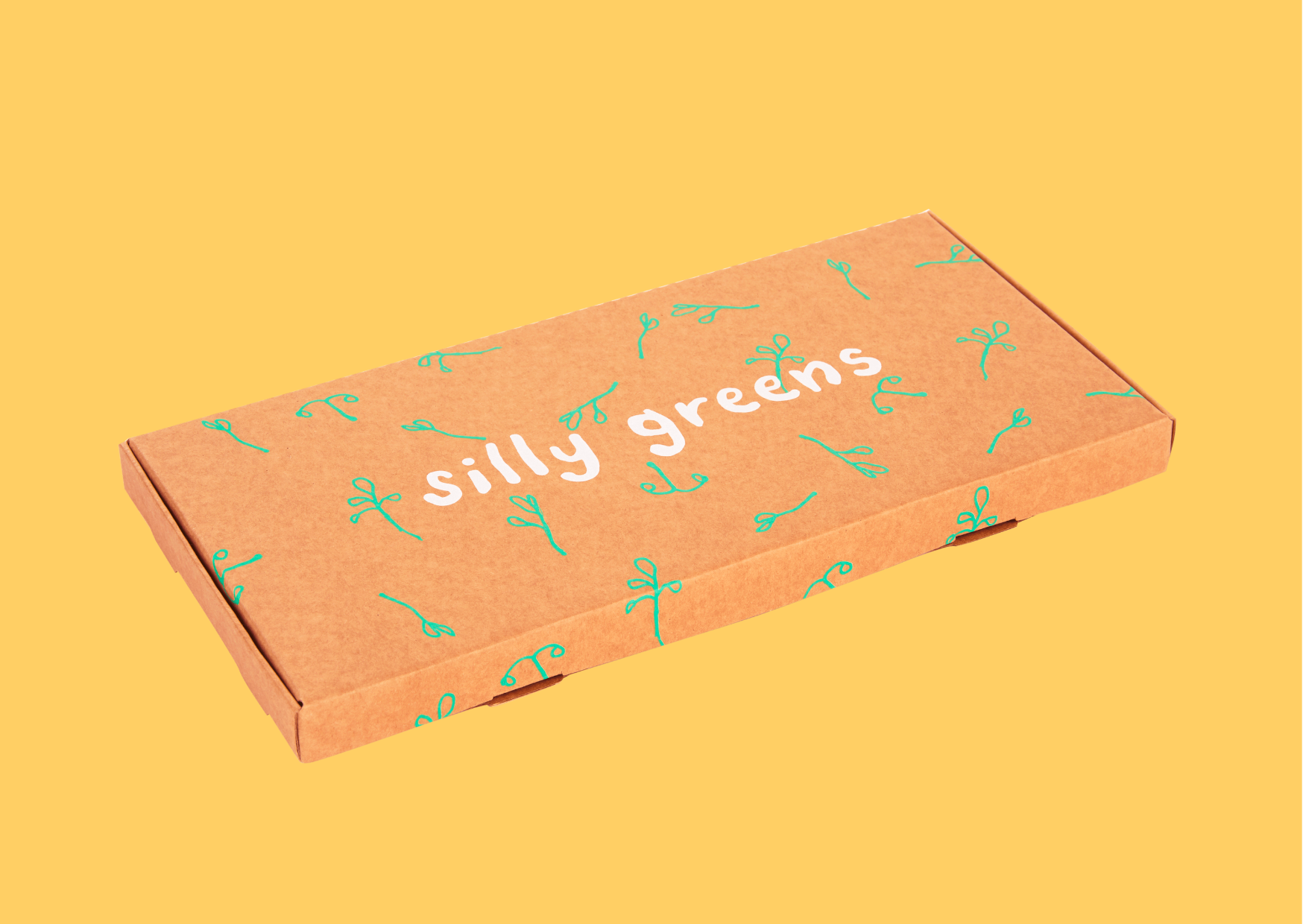 Silly Greens Letterbox grow box packaging